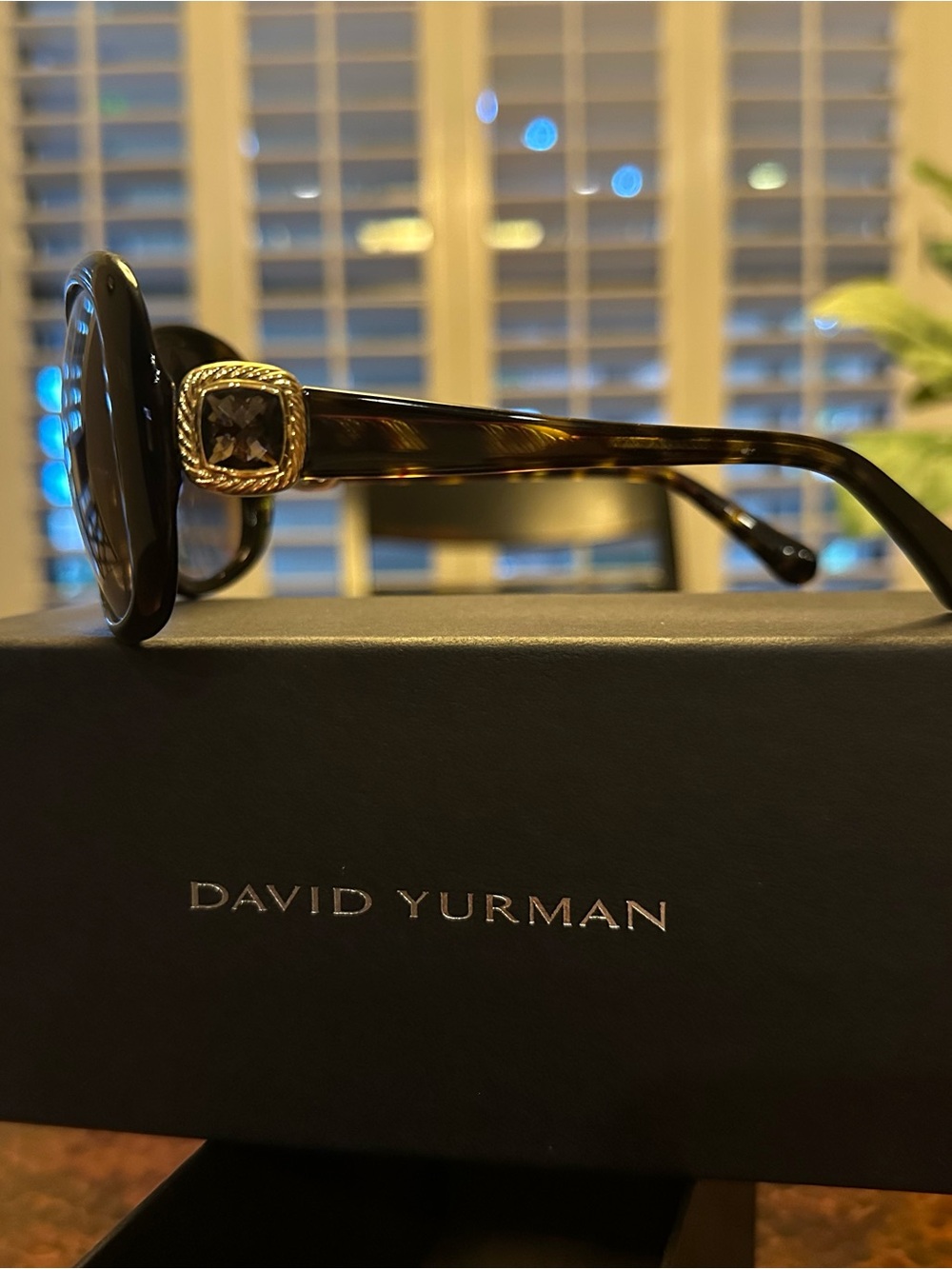 David Yurman DY044 Gold Vermeil Square Sunglasses